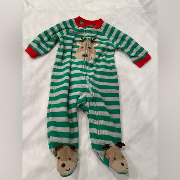 Carter's Other - EUC Carter's Reindeer Pajamas,  3 months